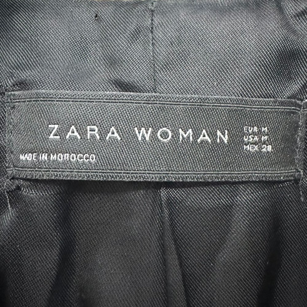 Zara Woman Double Breasted Plaid Blazer Brown Tan Academia Preppy Medium - Picture 7 of 16